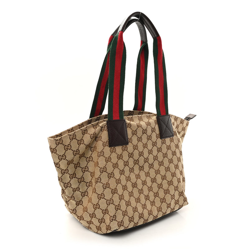 Gucci Gg Medium Web Handle Bucket Tote