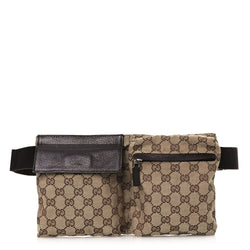 Gucci Gg Double Pocket Belt Bag Dark