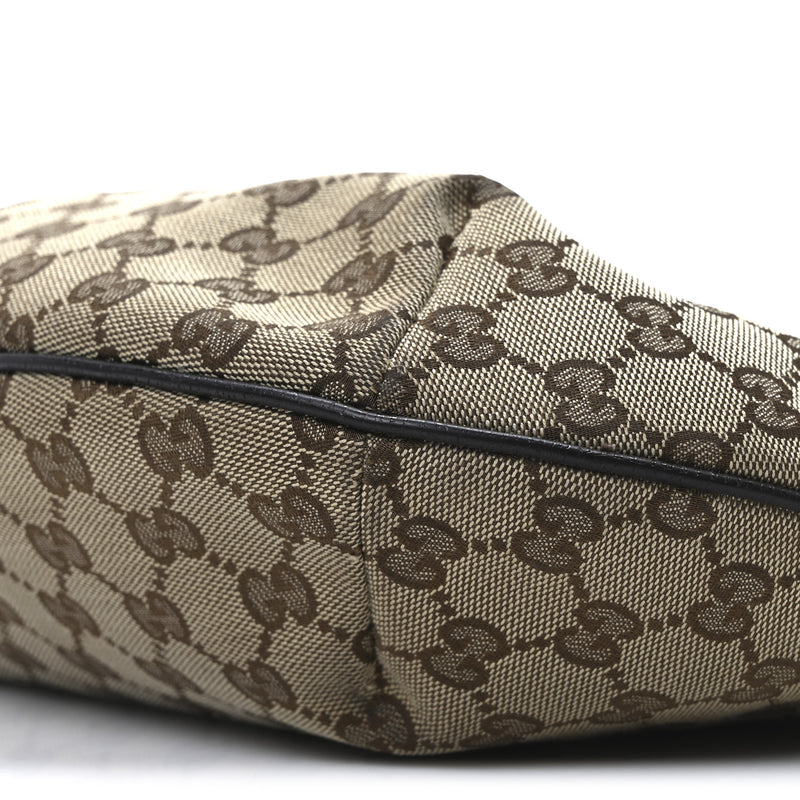 Gucci Web Medium Half Moon Hobo Dark