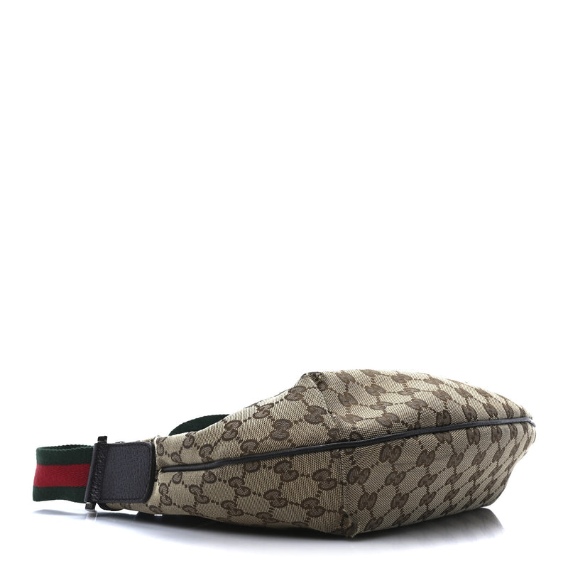 Gucci Web Medium Half Moon Hobo Dark