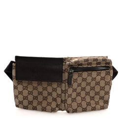 Gucci Gg Double Pocket Belt Bag Dark