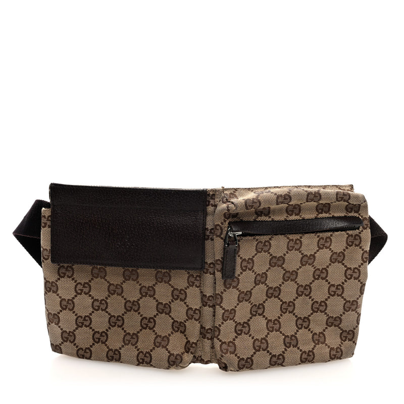 Gucci Gg Double Pocket Belt Bag Dark