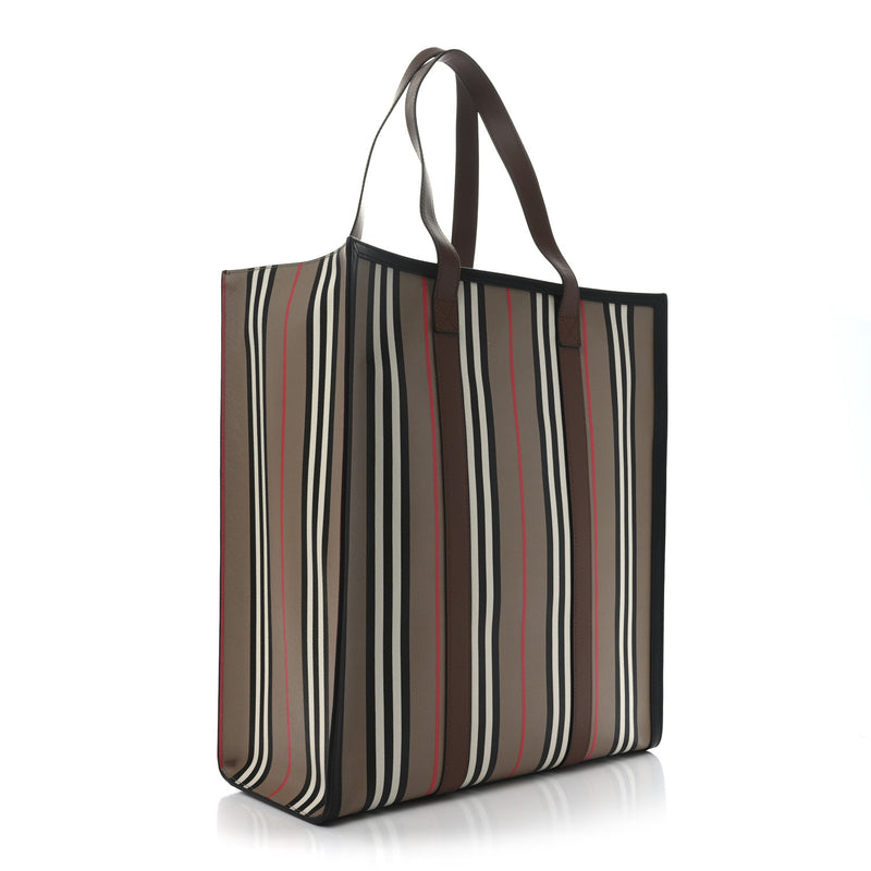 Burberry E-Canvas Stripe Book Tote