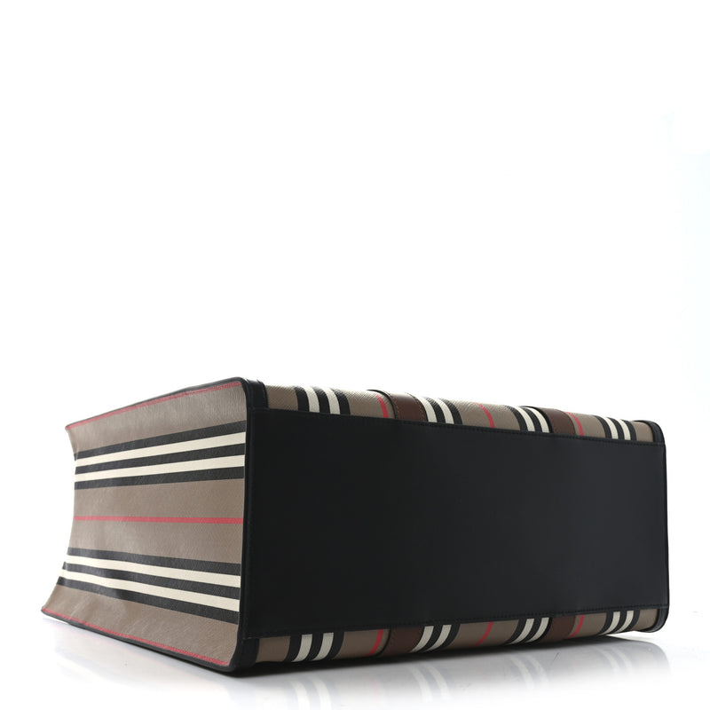 Burberry E-Canvas Stripe Book Tote