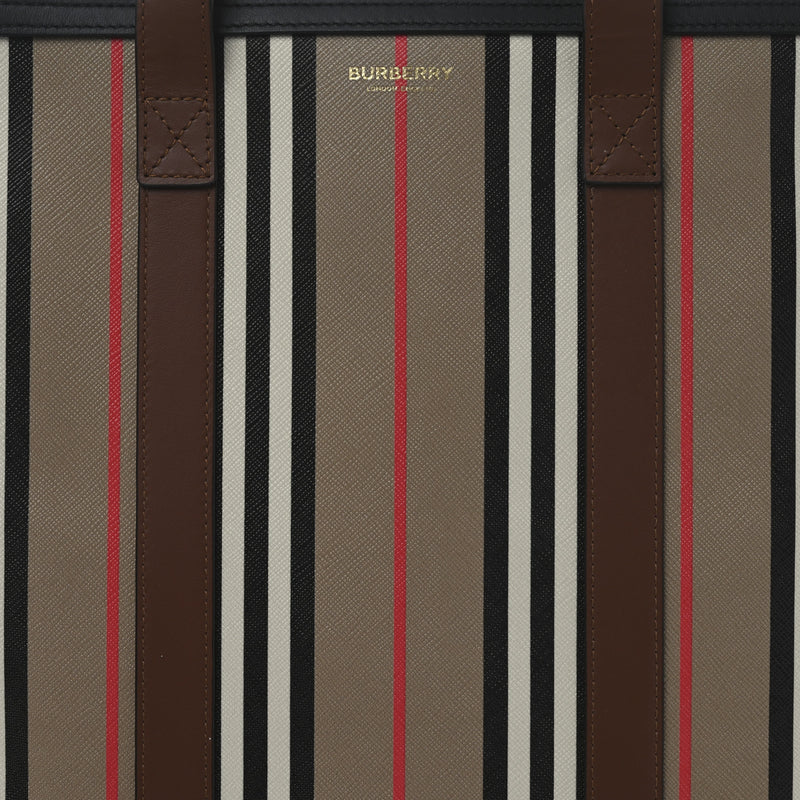 Burberry E-Canvas Stripe Book Tote