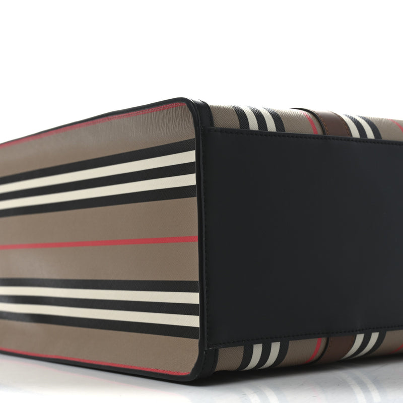 Burberry E-Canvas Stripe Book Tote