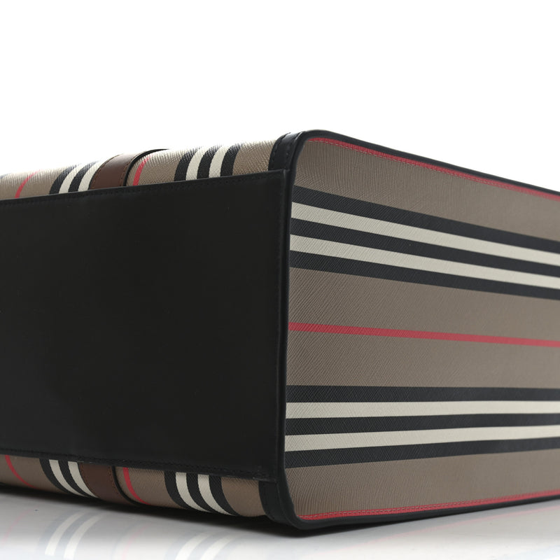 Burberry E-Canvas Stripe Book Tote