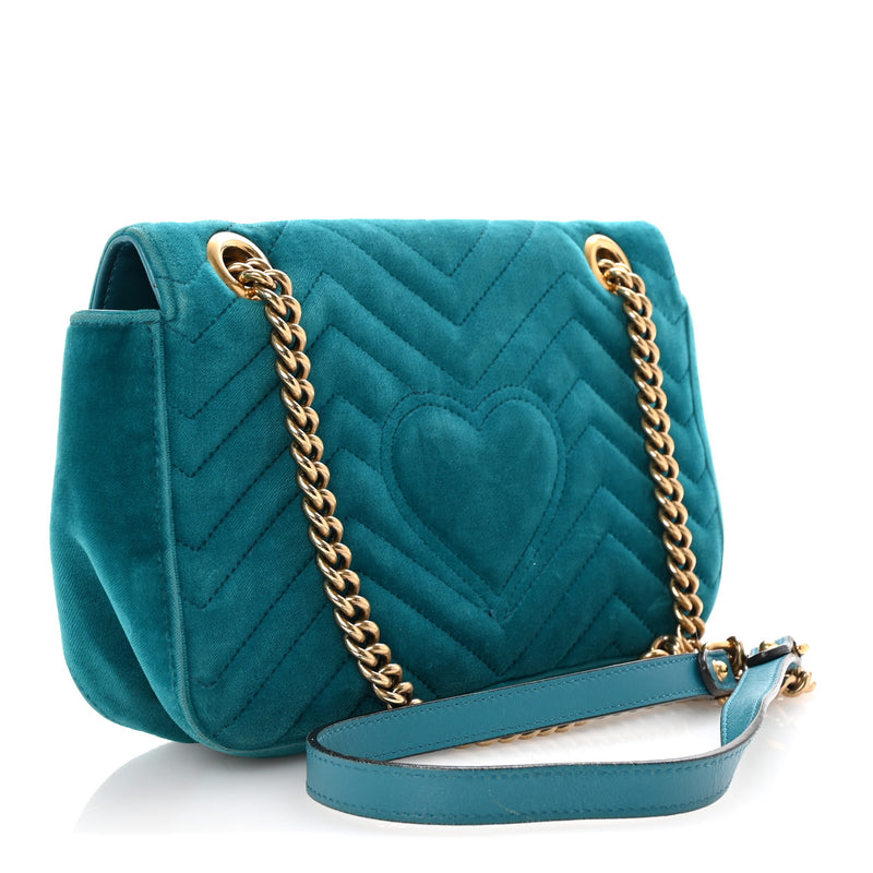 Gucci Velvet Matelasse Small Gg Marmont