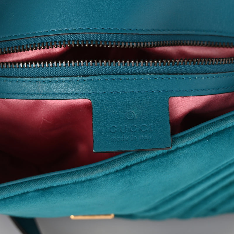 Gucci Velvet Matelasse Small Gg Marmont