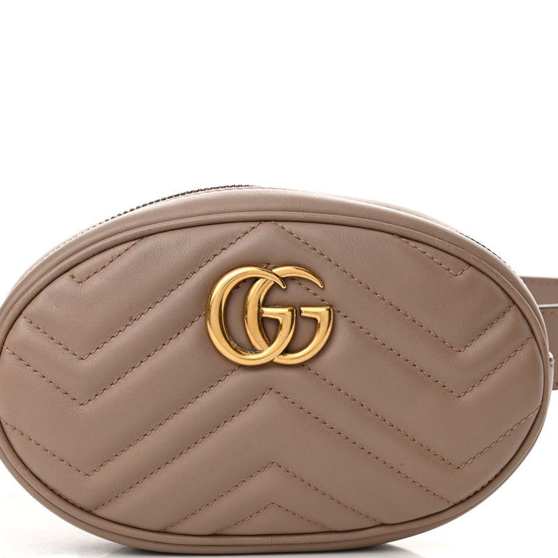Gucci Calfskin Matelasse Gg Marmont Belt