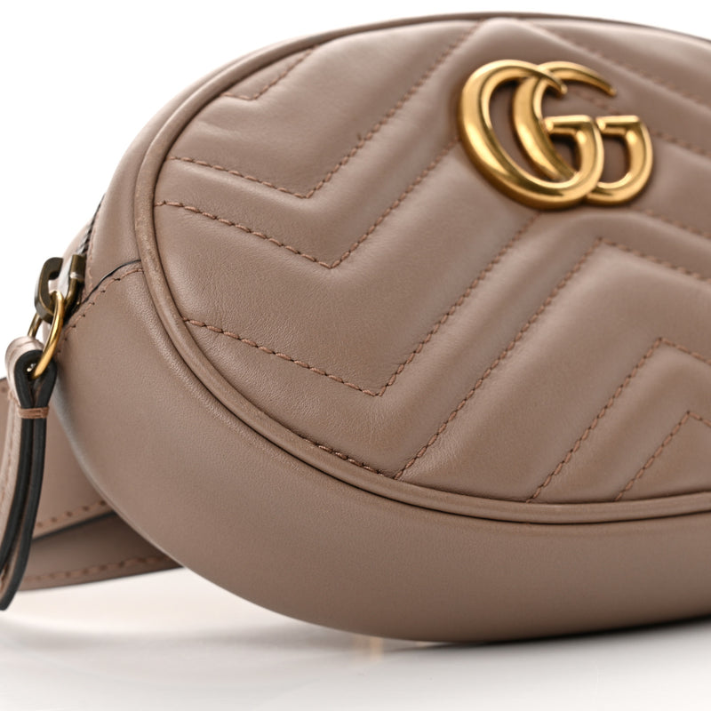 Gucci Calfskin Matelasse Gg Marmont Belt