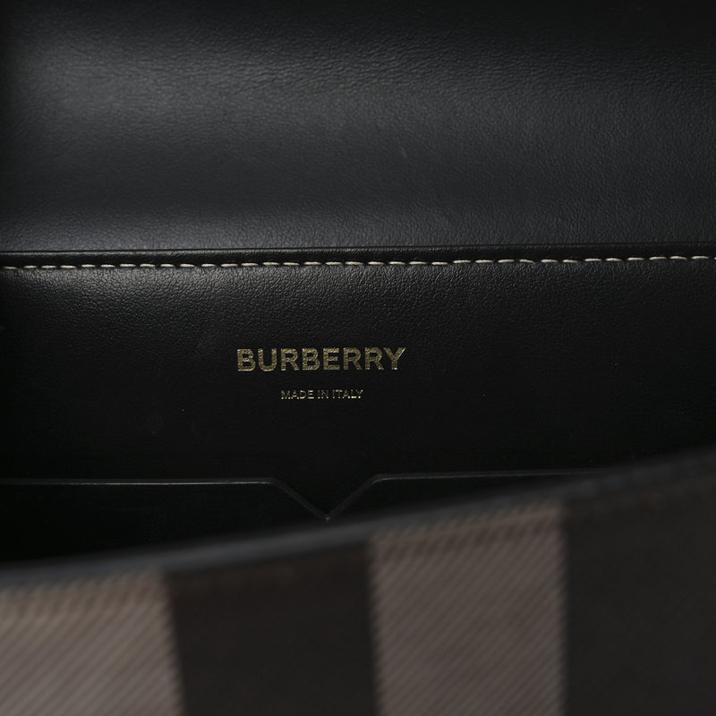 Burberry E-Canvas Check Calfskin