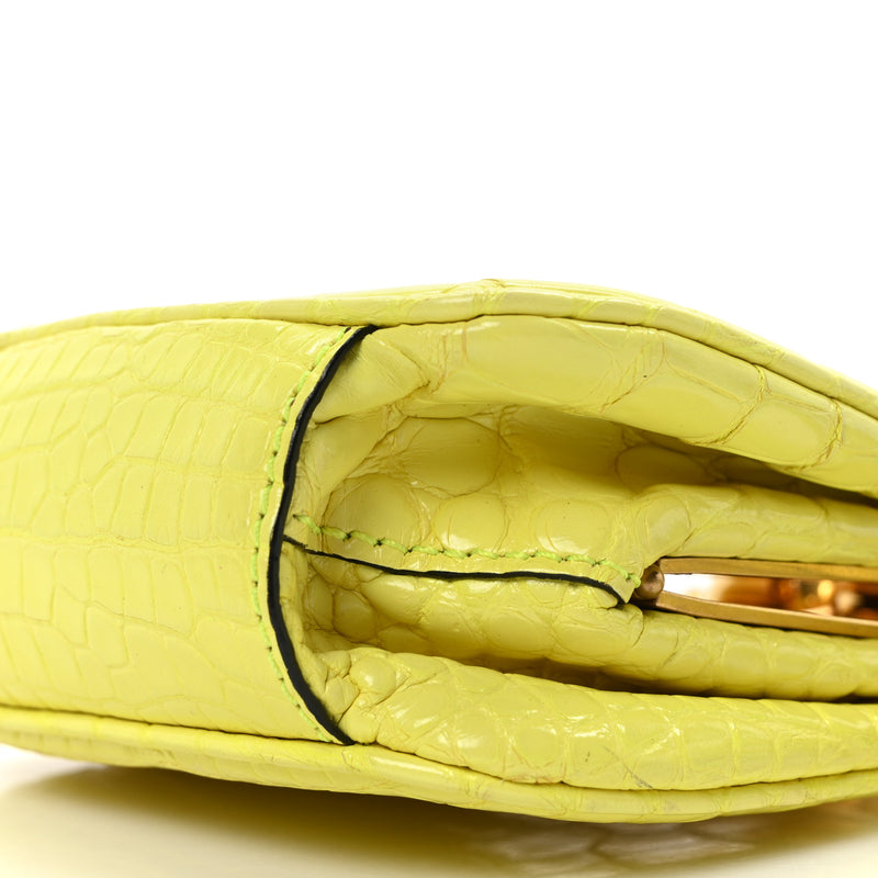 Burberry Alligator Mini Frame Bag Neon