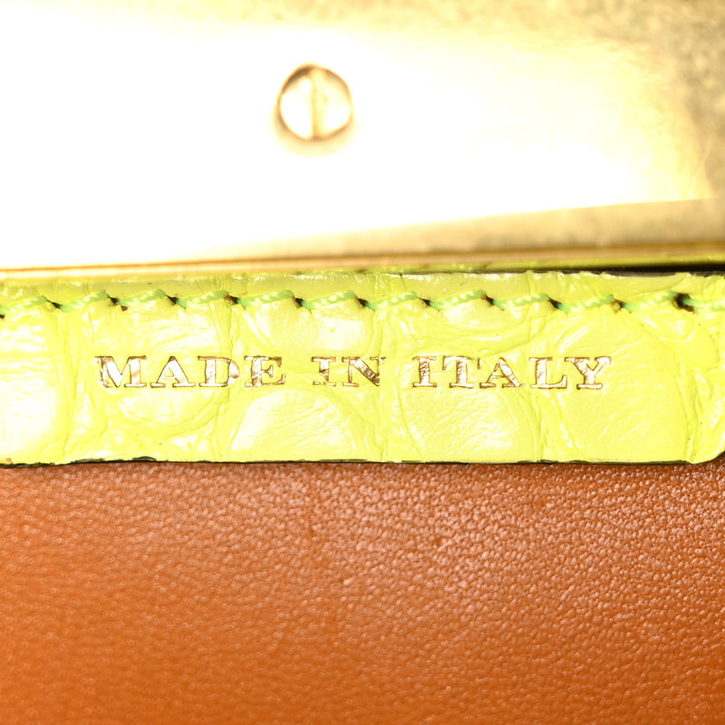 Burberry Alligator Mini Frame Bag Neon
