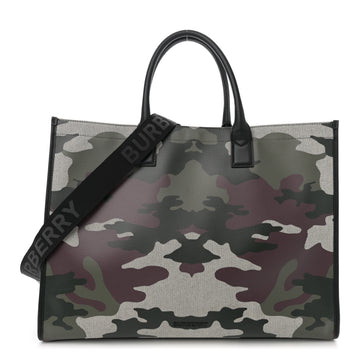 Burberry Canvas Denny Camouflage Tote