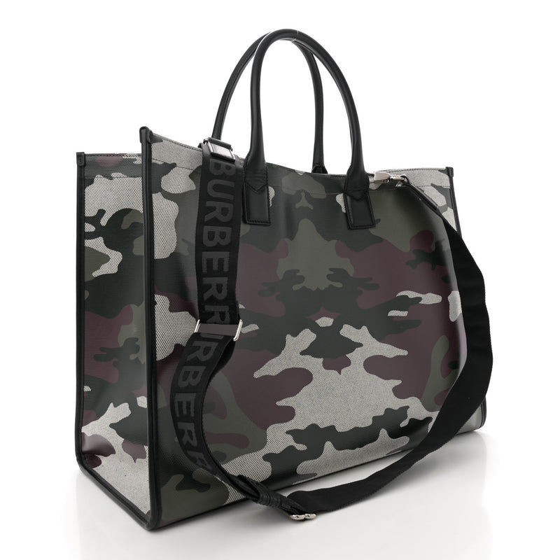 Burberry Canvas Denny Camouflage Tote