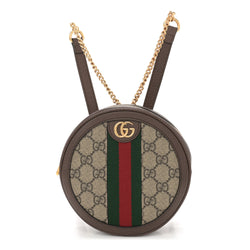 Gucci Gg Supreme Web Mini Ophidia Round