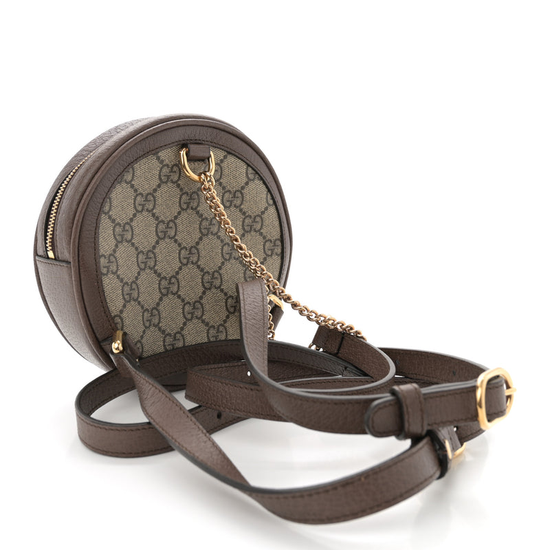 Gucci Gg Supreme Web Mini Ophidia Round