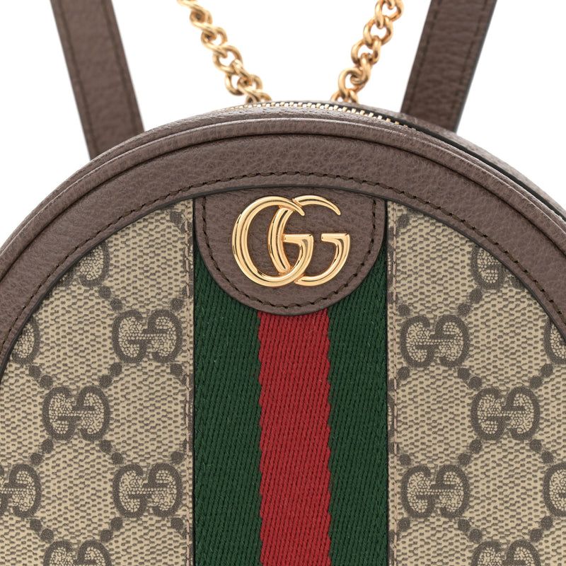 Gucci Gg Supreme Web Mini Ophidia Round