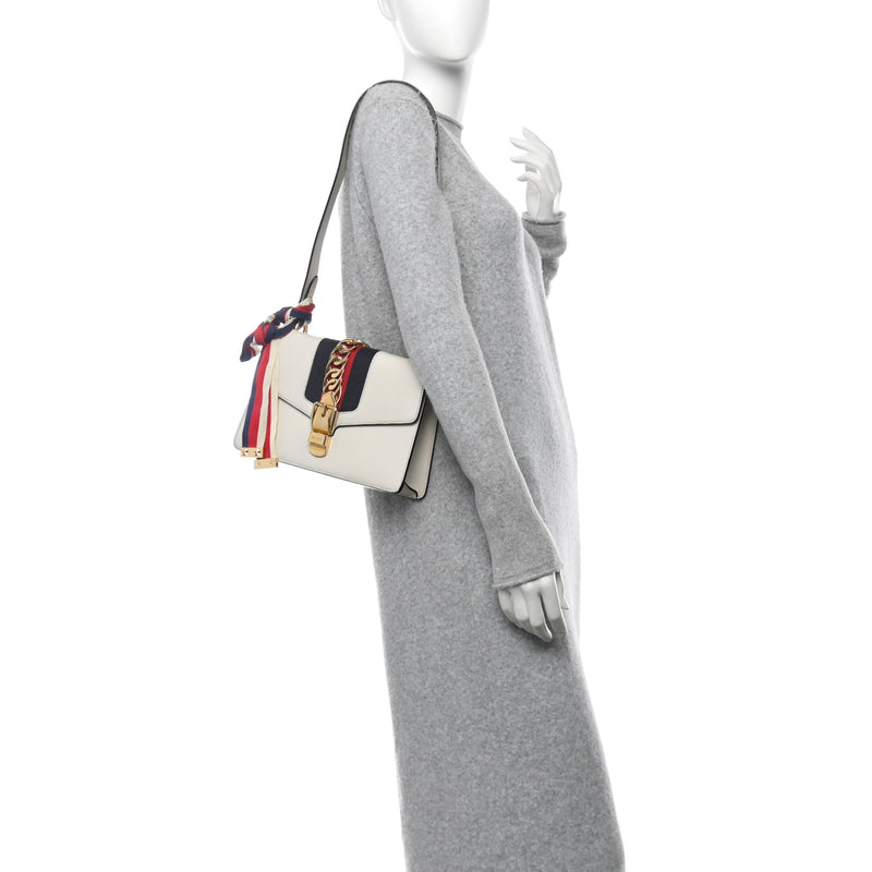 Gucci Calfskin Small Sylvie Shoulder Bag