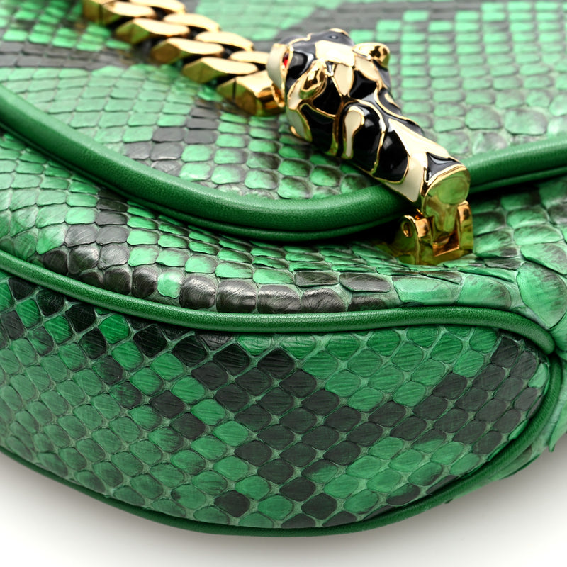 Gucci Snakeskin Tigrette Shoulder Bag