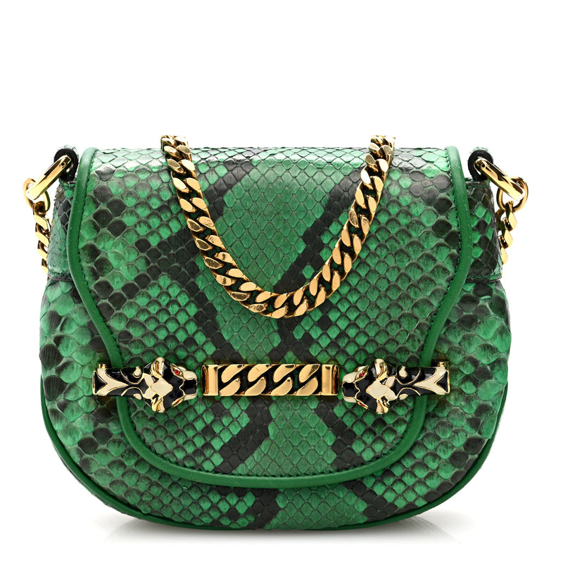 Gucci Snakeskin Tigrette Shoulder Bag