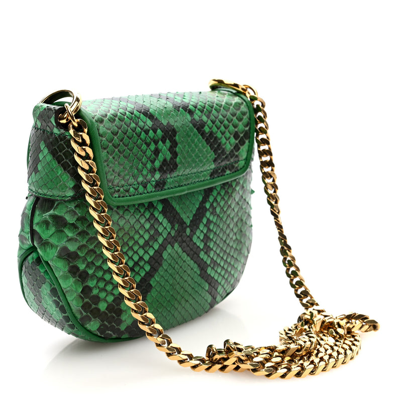 Gucci Snakeskin Tigrette Shoulder Bag