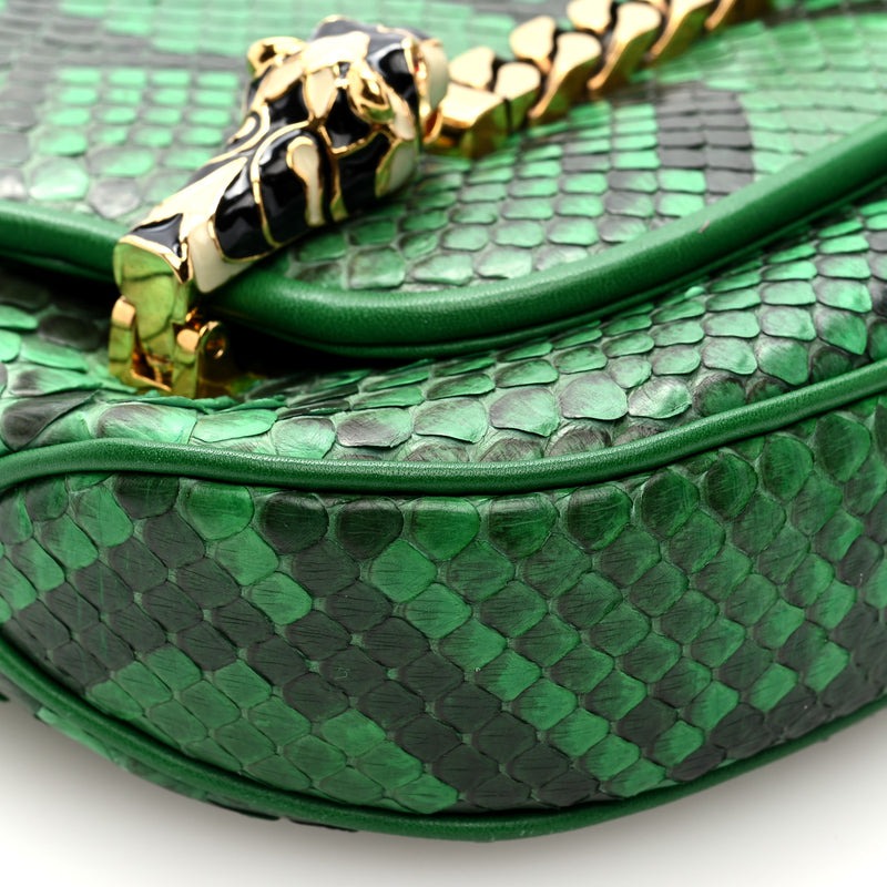 Gucci Snakeskin Tigrette Shoulder Bag