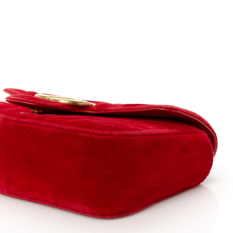 Gucci Velvet Matelasse Mini Gg Marmont