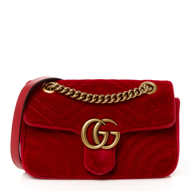 Gucci Velvet Matelasse Mini Gg Marmont