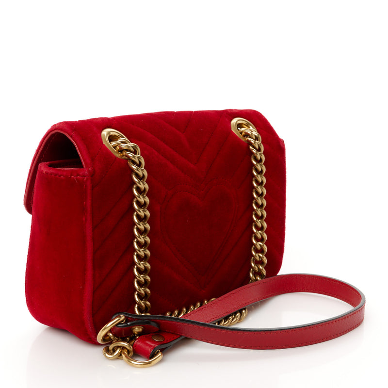Gucci Velvet Matelasse Mini Gg Marmont