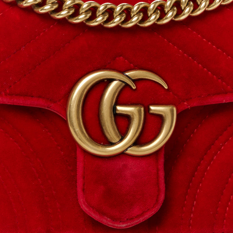 Gucci Velvet Matelasse Mini Gg Marmont