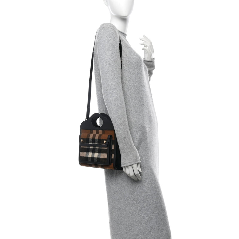 Burberry Smooth Calfskin Cashmere Check