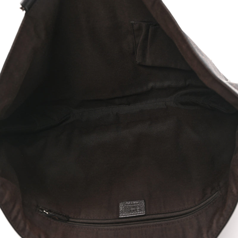 Gucci Denim Large Abbey Tote Dark Brown