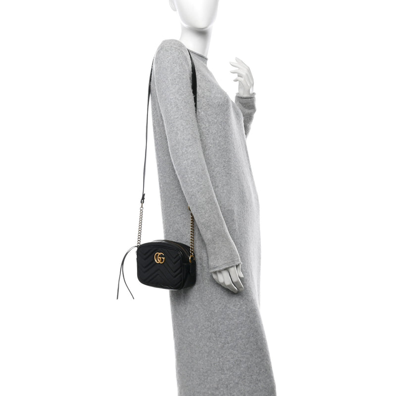 Gucci Calfskin Matelasse Mini Gg Marmont