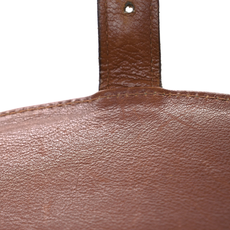Gucci Calfskin Bamboo Backpack Brown