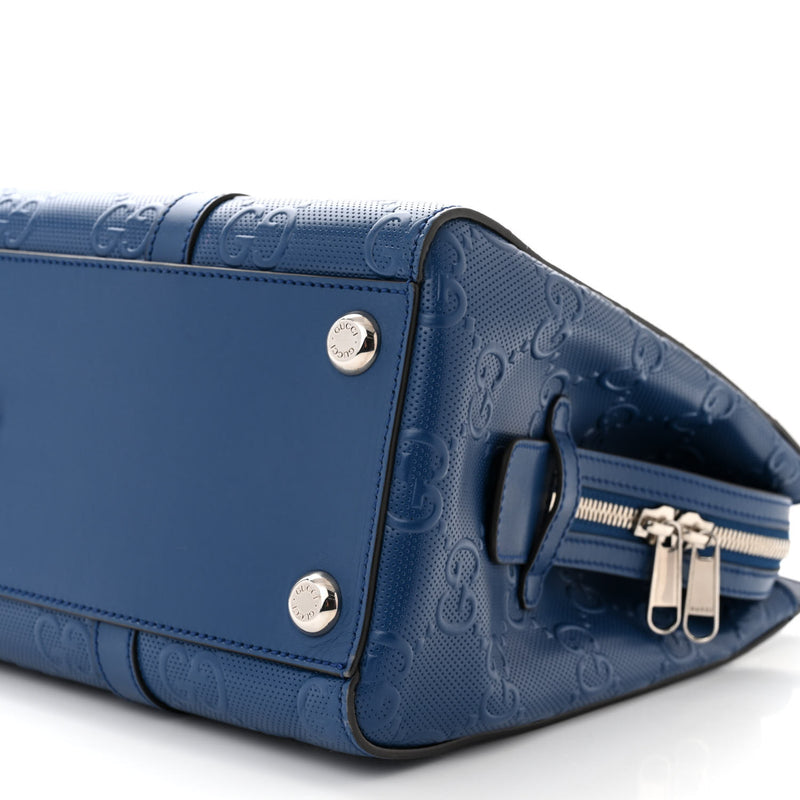 Gucci Calfskin Gg Tennis Embossed Tote