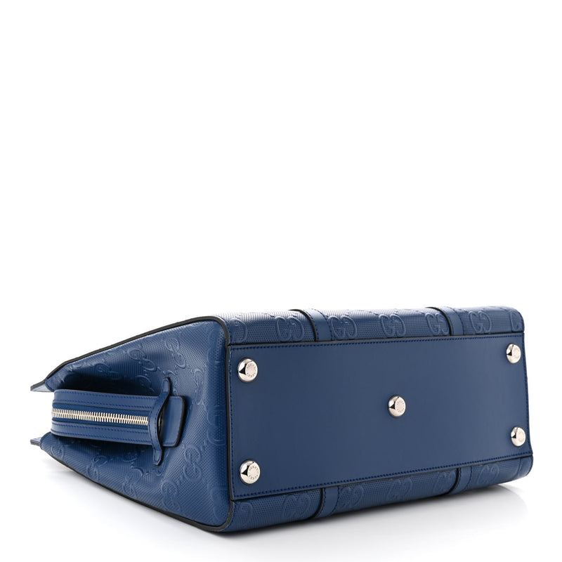 Gucci Calfskin Gg Tennis Embossed Tote