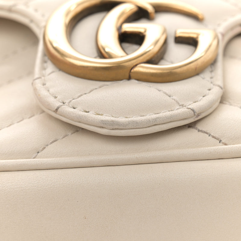 Gucci Calfskin Matelasse Super Mini Gg