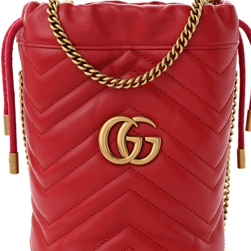 Gucci Calfskin Matelasse Mini Gg Marmont