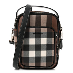 Burberry House Check Canvas Calfskin