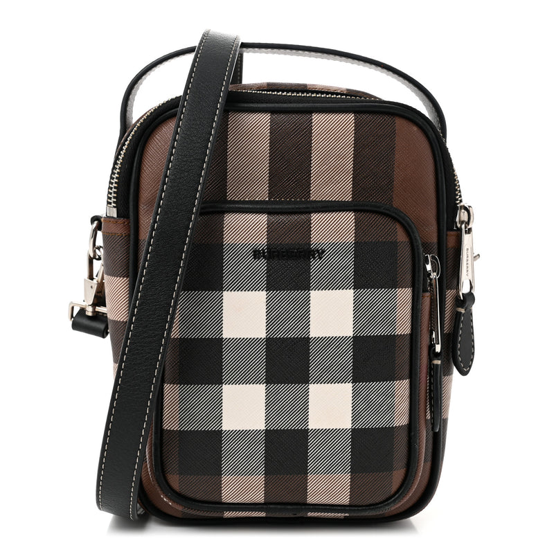 Burberry House Check Canvas Calfskin
