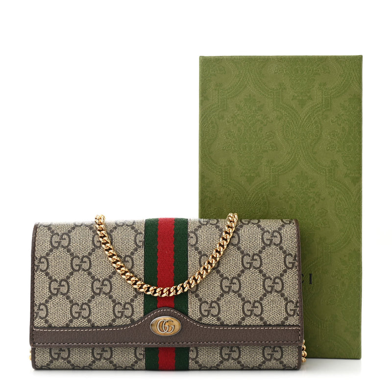 Gucci Gg Supreme Web Ophidia Wallet On