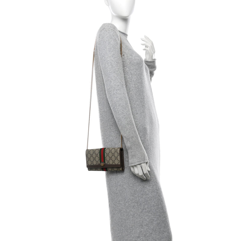Gucci Gg Supreme Web Ophidia Wallet On