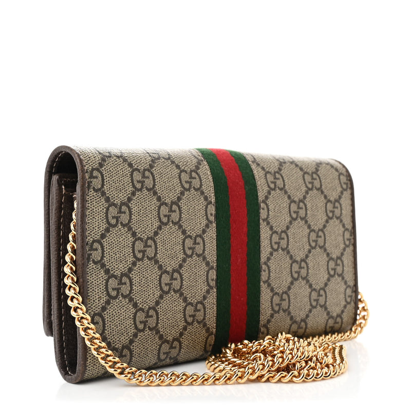 Gucci Gg Supreme Web Ophidia Wallet On
