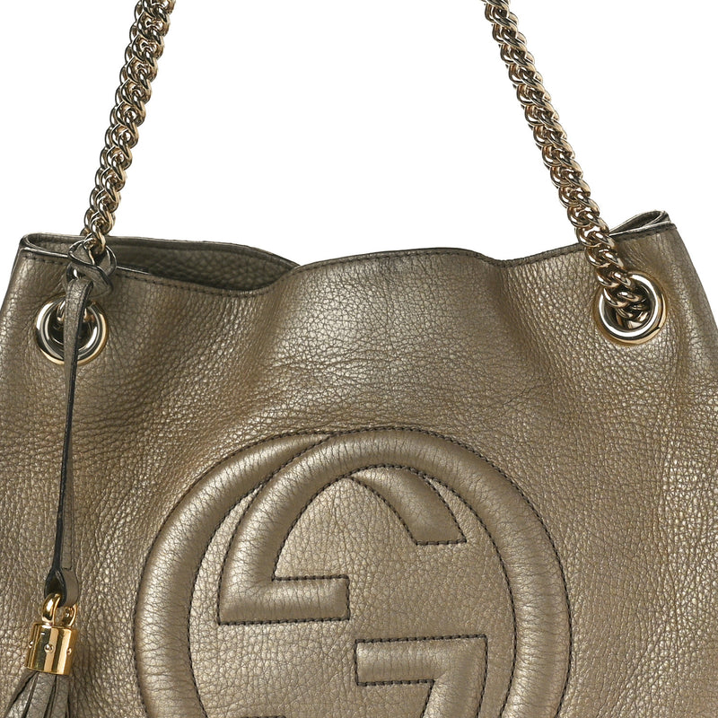 Gucci Metallic Pebbled Calfskin Medium