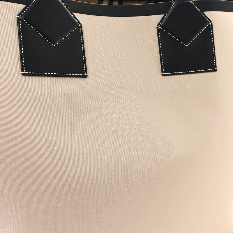 Burberry Cotton Canvas Calfskin Heritage