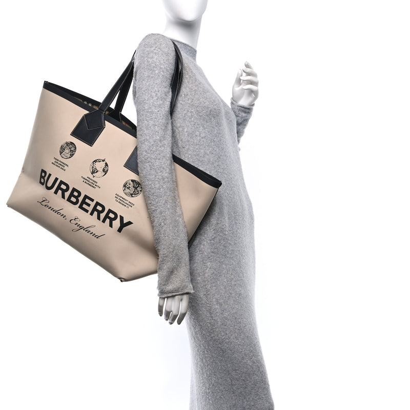Burberry Cotton Canvas Calfskin Heritage