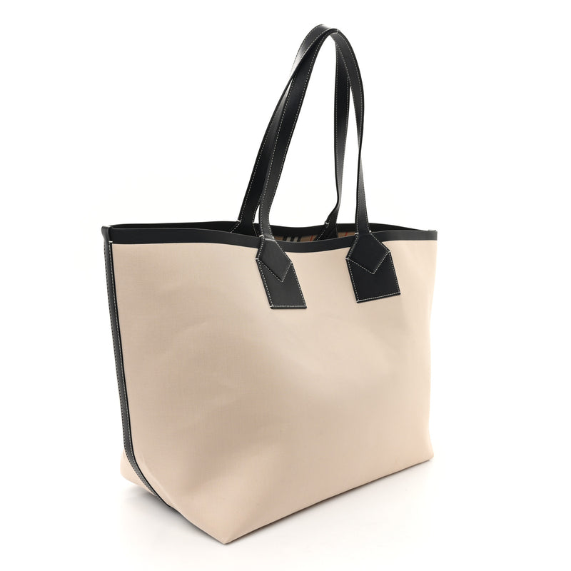 Burberry Cotton Canvas Calfskin Heritage