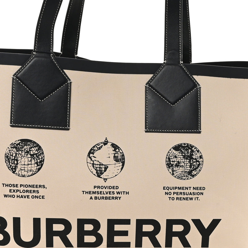 Burberry Cotton Canvas Calfskin Heritage